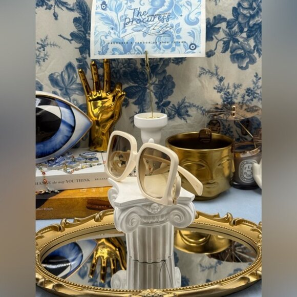 🆕 GUCCI 🧿 NWOT GG1326S 002 Ivory Oversized Square Sunglass, Brown Gradient - Picture 7 of 16